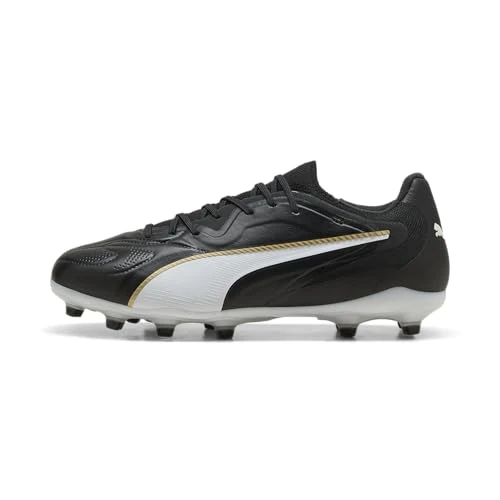 Offerta a tempo: PUMA Scarpe da Calcio Unisex King 20 PRO FG/AG, Colore Nero e Oro Bianco, Numero 39, Puma Nero PUMA Bianco PUMA Oro, 40 EU - 63% da 129.95 € a 48.50 €