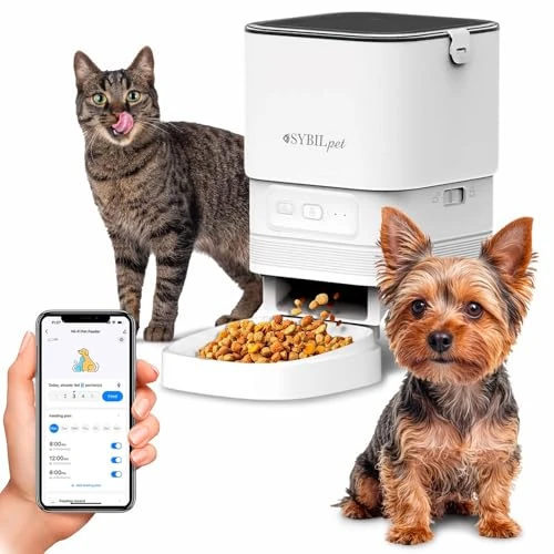 Offre limitée : Distributeur Automatique de Croquettes pour Chat et Petit Chien 4L avec Application Tuya, Gamelle Connectée avec Message Vocal, Système Anti-Bourrage, Double Alimentation USB et Piles de 39.00 € à 39.00 € (0.00% de remise)