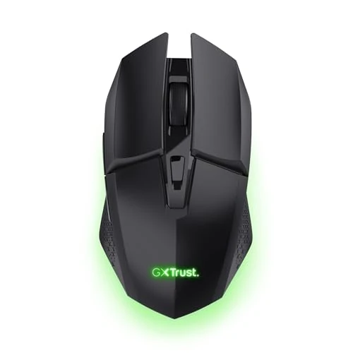 Limitiertes Angebot: GXTrust 1108 Vylax Wiederaufladbare Kabellose Gaming Maus, 80 Stunden Akkulaufzeit, Verstaubarer USB Empfänger, 800-4800 DPI, LED Beleuchtung, 6 Tasten, Wireless Mouse für PC Laptop, Schwarz von 16.45 EUR auf 12.89 EUR (Spare 22%)