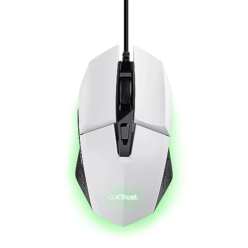 Offerta a tempo: GXTrust 1109W Vylax Mouse Gaming con 6 Pulsanti Programmabili, Software Incluso, Illuminazione LED Multicolore, 200-6400 DPI, Mouse con Filo USB 150 cm per PC Portatile Computer, Bianco - 0.00% da 9.99 € a 9.99 €