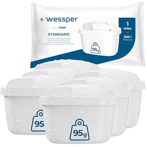 Limited-time offer: Wessper Water Filter Cartridges 6X for Water Filter Jug | Replacement for Dafi Unimax Aquaphor A5 Brita Maxtra+ Philips AWP212/10 | Water Filter Cartridges Reduces Chlorine & Limescale from 31.99 GBP to 31.99 GBP (save 0%)