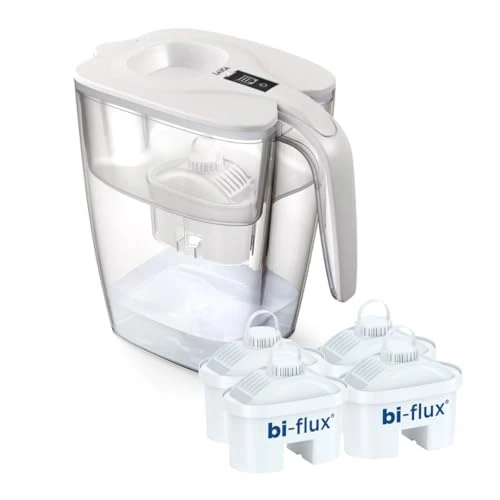 Zeitlich begrenztes Angebot: LAICA Filterkaraffe BIG Milano – Weiß – 3,7 l – mit 4 Bi-Flux-Filtern, bewahrt Mineralsalze und reduziert unerwünschte Substanzen – XXL-Kapazität – Digitaler Timer – Sicherheit Made in Italy von 44.90 € auf 44.90 € (0.00% Raba