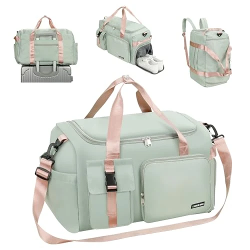 Offre limitée : Cozary Sac de Sport Homme Femme - 42L Grande Capacité Sac de Voyage - Tissu Oxford Imperméable - Sac 3-en-1 -Compartiments Multiples - pour Sport Voyage Affaires - Vert de 30.20 € à 30.20 € (0.00% de remise)
