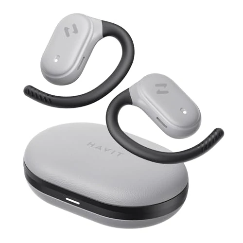Havit OWS915 Casque Bluetooth Open Ear - Batterie de 64 heures - ENC - Étanche - Gris