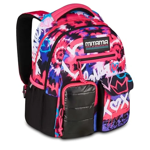Offerta a tempo: Mitama Zaino New Plus TYE LOVE, Fucsia, Zaino Scuola Elementare, 30 L, Super Capiente, Ergonomico, Robusto, per Bambina - 15% da 49.90 € a 42.39 €