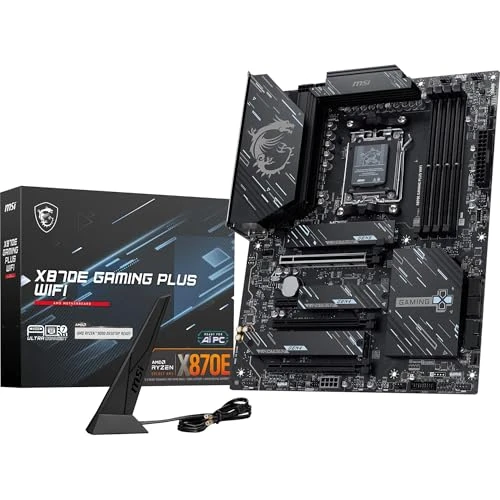 MSI X870E GAMING PLUS WIFI - Motherboard - ATX - Socket AM5 - AMD X870E Chipsatz - USB4, USB-C 3.2 Gen 2x2, USB-C 3.2 Gen2, USB 3.2 Gen 2, USB 3.2 Gen 1 - Wi-Fi 7, 5 Gigabit Ethernet, Bluetooth - Onb