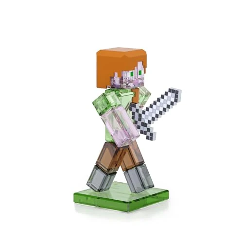 Swarovski Minecraft Alex Figurine, Multicoloured Full-Cut Crystals with Metallic Accents, Part of the Minecraft Collection
