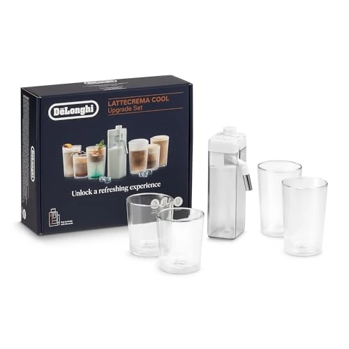 Oferta limitada: De'Longhi Rivelia LatteCrema Cool Upgrade Set para Recetas Frías DLSC032, Espumador Leche Fría para Máquinas de Café Rivelia, Incluye Jarra LatteCrema Cool, 2 Vasos Doble Pared de 400ml y 2 de 480ml de 99.90 € a 99.90 € (ahorro 0.00%)