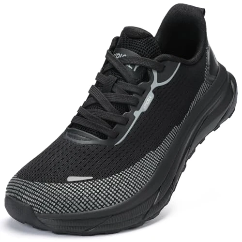 Offerta a tempo: Kricely Scarpe Testa Larga Trail Running Uomo Scarpe da Corsa su Strada Trekking Sneakers Leggere Scarpe Camminata Sportive Outdoor (New Nero 46) - 30% da 49.99 € a 34.99 €