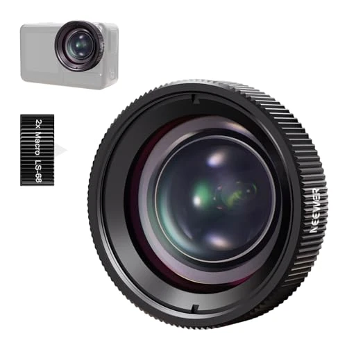 Offerta a tempo: NEEWER Obiettivo Macro Compatibile con DJI Osmo Nano/Action 5 Pro/Action 4 | Ingrandimento 2x, 2 Elementi in 1 Gruppo, Distanza Focale 3-4cm, Accessori Fotografia Ravvicinata, Non Impermeabile, LS-68 - 0.00% da 50.99 € a 50.99 €