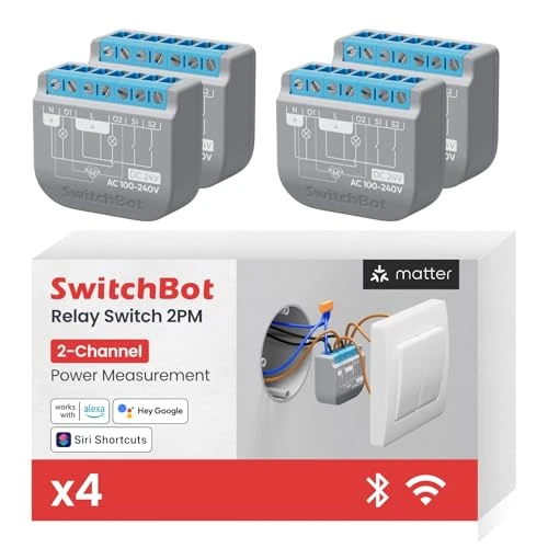 SwitchBot Wifi-schakelaar 2PM compatibel met Alexa/Apple Home/Google Home