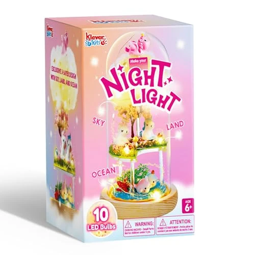 Offre limitee: Klever Kits DIY Einhorn-Nachtlicht Bastelset Kinder,Einhorn Geschenke für Mädchen 6-12,Kunst Bastelgeschenke Geburtstagsgeschenk Weihnachten,Halloween de 22.99 EUR a 15.86 EUR (economie 31%)