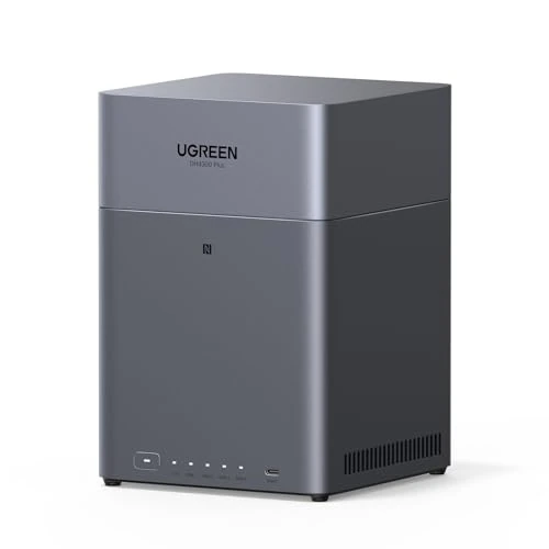 UGREEN NASync DH4300 Plus NAS de Bureau 4 Baies, Port LAN 2,5 GbE, 8 Go RAM, Connexion NFC One-Touch, Album Familial/Bébé AI, Cloud Personnel pour Maison/Bureau (sans Disques)