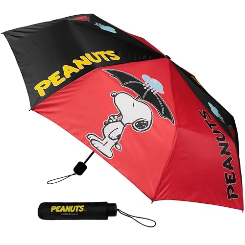 Get Trend Paraplu Kinderen Tieners Opvouwbare Winddicht Compacte Paraplu School Jongens Meisjes Handleiding Volwassenen Woon-werkverkeer, Multi Snoopy, Folded Length: 25cm/Extended Length: 57cm