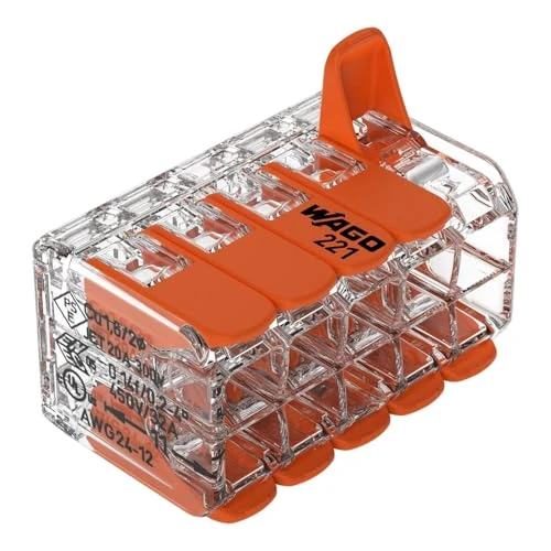 Oferta limitada: WAGO Terminales de conexión 221-420 | 10 conductores, hasta 4 mm², conector de cable compacto con palancas para todos los tipos de conductores en todo el mundo, seguridad de aplicación confirmada, 5 de 12.67 € a 12.67 € (ahorro 0.00%)