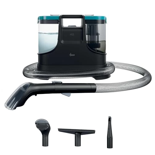 Hoover Nettoyeur Détacheur Shampouineuse Compact HS5, Puissant 400W, lave Tapis, Moquette, Canapé, Tissus, Sièges Voiture,Accessoire spécial Vitres, Double Réservoir, Idéal Animaux, HS5Z00
