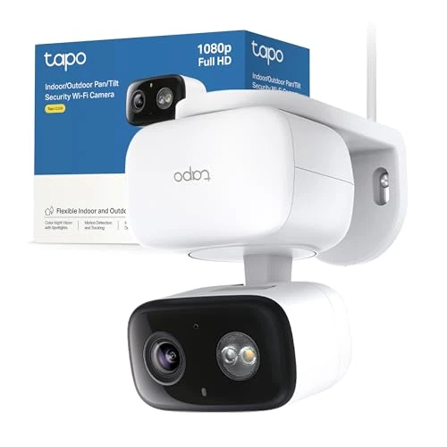 TP-Link Tapo C206 Mini Surveillance Camera Recording 1080P 360° Coverage for Indoor and Outdoor, AI Detection and Notifications, MicroSD Card up to 512GB, 105.3×77.8×69.8mm