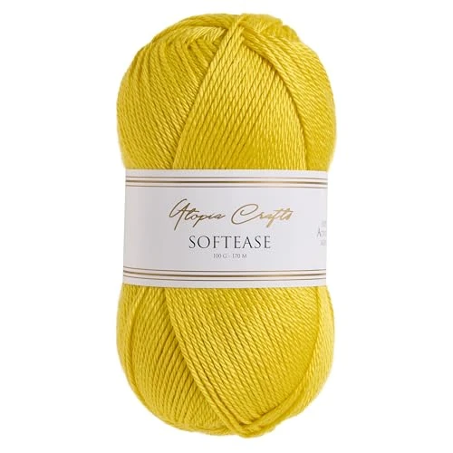 Offre limitee: Utopia Crafts Softease Knitting and Crochet Yarn 100g (Citrus Glow) de 3.30 EUR a 2.60 EUR (economie 21%)