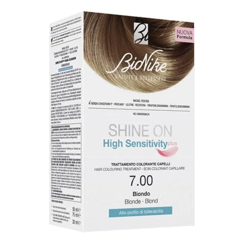 Offerta a tempo: Bionike Shine On High Sensitivity - Trattamento Colorante Capelli, Kit Tinta Alta Tollerabilità Senza Ammoniaca, Azione Lenitiva, Dona un Colore Brillante, Copre i Capelli Bianchi - 36% da 16.90 € a 10.74 €