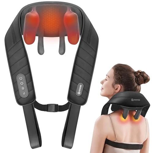 Beperkte aanbieding: COMFIER 6D nekmassageapparaat, draadloos schouder- en nekmassageapparaat met 2 warmtestanden, wasbare overtrek, dieptenetmassage, cadeau voor mama en papa van 60.51 EUR naar 60.51 EUR (besparing 0%)