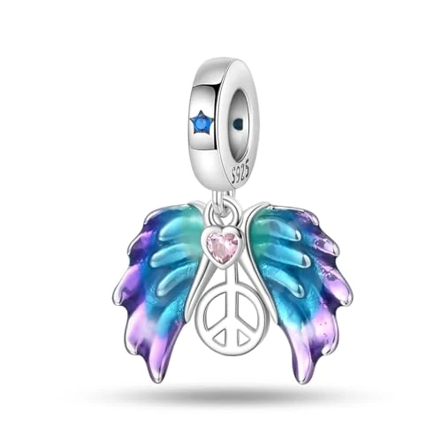 Offerta a tempo: Aurevella Ciondolo con fiore e farfalla,S925 Argento Sterling Charm, Compatibile con Bracciali e Collane di Stile Europeo e Americano - 15% da 16.99 € a 14.44 €