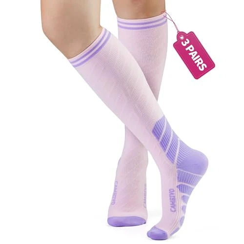 Tijdelijke aanbieding: CAMBIVO 3 Paar Compressiekousen voor Dames en Heren, Steunkousen, Compressiekousen 15-30 mmHg, Trombosekousen voor Ontspanning, Hardlopen, Reizen, Skiën, Zwangerschap, Dagelijks Gebruik van 22.99 EUR naar 22.99 EUR (korting 0%)