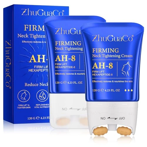 Offerta a tempo: Crema Rassodante per il Collo con Rullo,AH-8 Crema Collo e Decollete Effetto Lifting per Cedimenti e Rassodamento,Ideale per Rassodare la Pelle Cadente,Firming Neck Cream,Riduce Rughe,Nutre,Anti Rughe - 48% da 18.99 € a 9.84 €