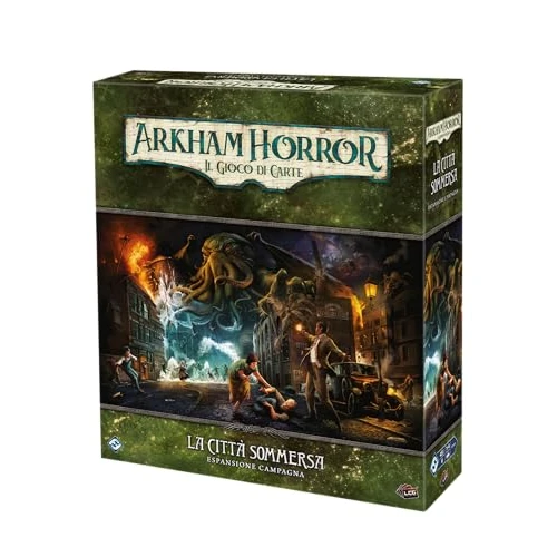 Asmodee - Arkham Horror LCG – La Ciudad sumergida – ESP. Campaña, expansión Juego de Mesa, 1-4 Jugadores, 14+ años, edición en Italiano
