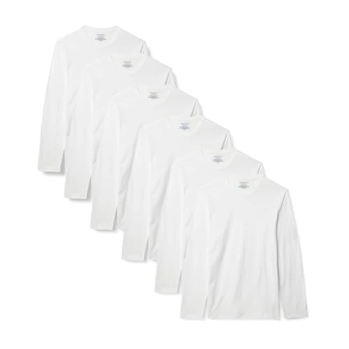 Offerta a tempo: Amazon Essentials Magliette Intime a Girocollo vestibilità Aderente Uomo, Confezione da 6, Bianco, XL - 16% da 23.35 € a 19.61 €