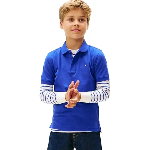 Oferta limitada: Tommy Hilfiger Polo de Manga Corta Chicos Flag Regular Fit, Azul (Majesty Blue), 86 de 44.90 € a 25.09 € (ahorro 44%)