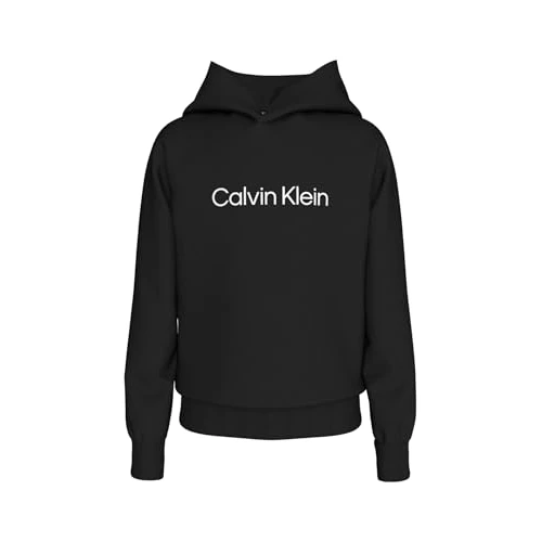 Calvin Klein Unisex Inst. Logo Reg. Terry Hoodie Iu0iu00679 Kapuzenpullover, Black (Ck Black), 4 Years