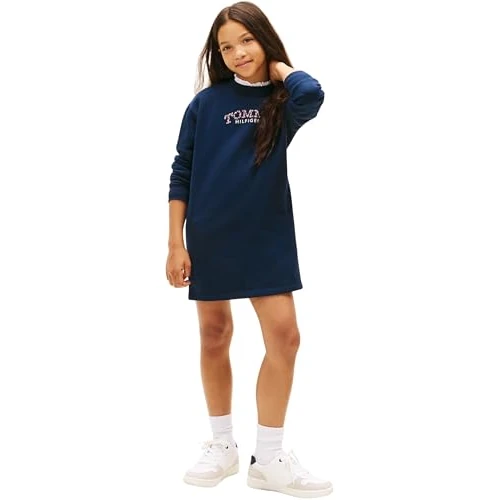 Tijdelijke aanbieding: Tommy Hilfiger Tommy Puff Flower HWK Jurk LS KG0KG0KG08946 Sweatshirt Jurk voor meisjes, blauw (Dark Night Navy), 7 jaar, Blauw (Donker Nacht Marine), 7 jaar van 46.73 € naar 46.73 € (0.00% korting)