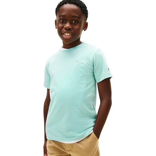 Tommy Hilfiger Mini Corp T-Shirt Ks0ks00661 S/S, Blue (Ocean Spray), 16 Ans Mixte