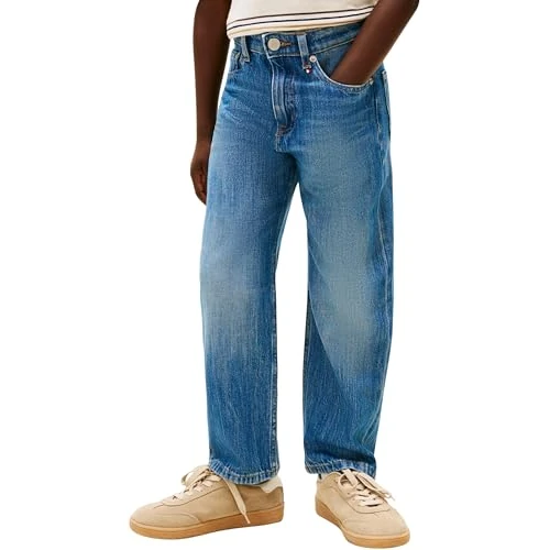 Offerta a tempo: Tommy Hilfiger Bambino Jeans Washed Medium Relaxed Fit, Blu (Denim Medium Soft), 16 Anni - 46% da 79.90 € a 42.91 €