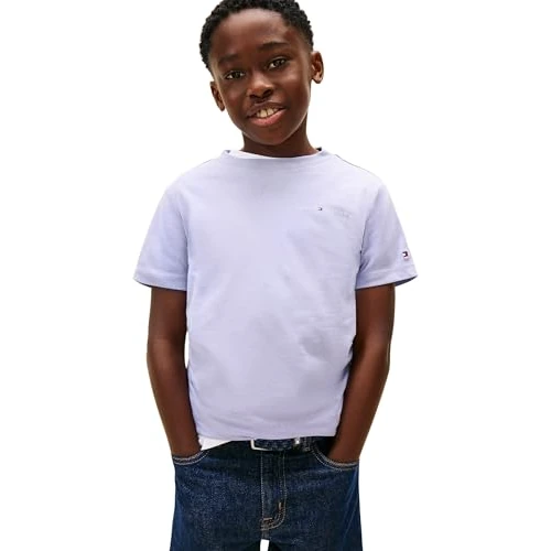 Tommy Hilfiger Camiseta Unisex Mini Corp KS0KS00661 S/S, Azul (Periwinkle Dusk), 8 años, Azul (Periwinkle Dusk), 8 Años