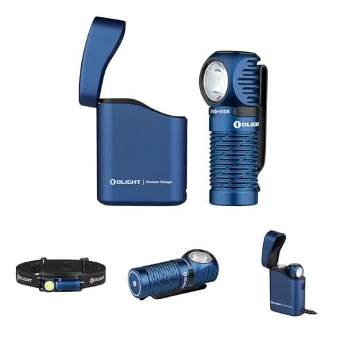 Offerta a tempo: OLIGHT Perun 3 Mini Kit Lampada Frontale 1250 Lumen, Torcia Ricaricabile con Powerbank 5000mAh Portata 155m IPX8 5 Modalità Luce Ideale per Outdoor Trekking e Lavoro (Blu Scuro) - 17% da 113.95 € a 94.83 €