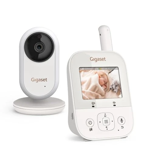 Offerta a tempo: Gigaset BABY 300 Video - Videocamera con audio bidirezionale-Trasmissione sicura FHSS Tecnologia-Schermo LCD da 2,8"-Lunga durata della batteria-Luce notturna, Cream White/Warm Grey[Versione Italiana] - 47% da 149.99 € a 79.99 €