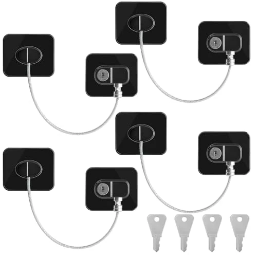 Oferta limitada: Romon Cerradura Para Refrigerador, 4 Piezas, Seguro Para Ventanas De Niños Con 8 Llaves, Para Puertas, Ventanas, Refrigeradores, Cajones, Gabinetes, Etc. Con Enfoque En La Seguridad Infantil de 12.99 € a 11.62 € (ahorro 11%)