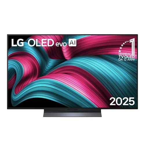 LG OLED evo AI C5 TV 48 pulgadas, Smart TV 4K, Procesador α9 Gen8, webOS con AI, Dolby Vision & Atmos, Gaming con VRR y GSYNC 4K@144Hz, 4 HDMI 2.1, Alexa, OLED48C56LB 2025