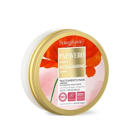 Offerta a tempo: Bottega Verde - Papavero e Collagene, Crema Mani, 50 ml, con Phytocollagen ed Estratto di Papavero, Nutriente e Idratante, Dona Morbidezza e Protezione alle Mani, per Tutti i Tipi di Pelle - 20% da 20.00 € a 15.98 €