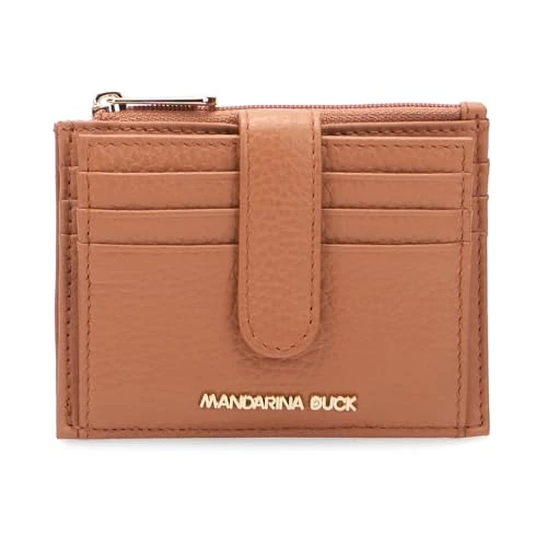 Mandarina Duck Mellow Leather Wallet, reisaccessoires dames portemonnee, eenheidsmaat, pecan groef, Eén maat