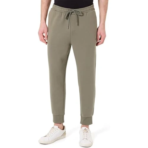 Limited-time offer: BOSS Men's Hadiko Stretch Cotton Logo Print Jogging Bottoms, Dark Beige 257, L from 77.25 £ to 58.69 £ (save 24%)