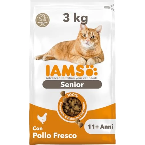 Offre limitée : IAMS Advanced Nutrition - Croquettes pour Chat à partir de 11 Ans - 100% Complètes et équilibrées - Au Poulet - sans OGM Colorants Arômes Artificiels - Sac refermable de 3 kg de 21.00 EUR à 13.99 EUR (remise 33%)