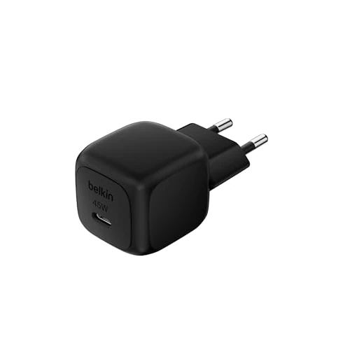 Limitiertes Angebot: Belkin kompaktes USB-C Ladegerät 45W, USB-C Power Delivery zum Schnellladen für Apple iPhone 17, iPhone 16, iPhone 15-Serie, Samsung Galaxy, Google Pixel, iPad, AirPods usw. – Schwarz von 29.99 EUR auf 25.16 EUR (Spare 16%)