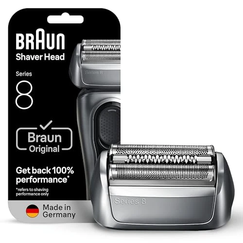 Braun Tête De Rasoir Electrique Homme Series 8 83M, ORIGINALE, Remplacement De La Grille Pour Un Rasage De Près, Lames Ultra Fines Pour Bien Raser La Barbe, Elément De Rechange OFFICIEL