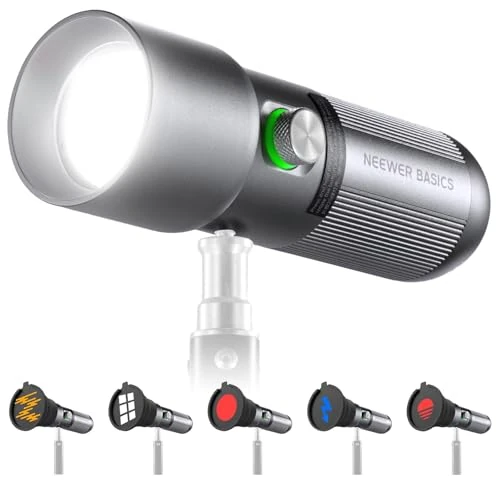 Offre limitée : NEEWER Basics Lampe Torche LED Portable RGB, 4 Colors/20 GOBO Filtres/CRI95+/7500mAh, 10W 6300K Projecteur Vidéo LED, éclairage d'Ambiance en Alum, Coucher de Soleil pour Studio Enregistrement, FL10 de 51.29 € à 43.91 € (14% de remise)