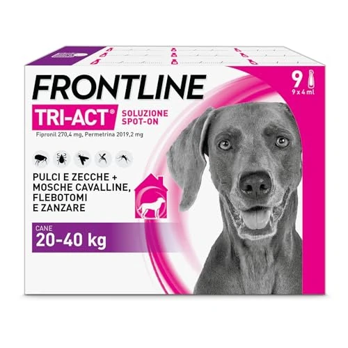 FRONTLINE TriAct, 1 Pipetta, Cane S (5kg-10kg), Antiparassitario per Cani e Cuccioli di Lunga Durata