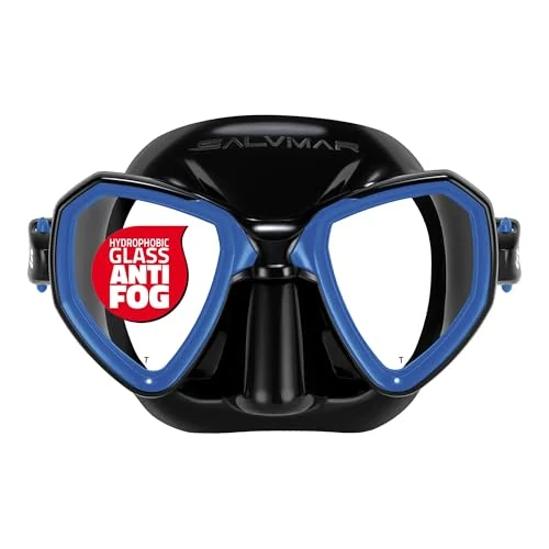 Offerta a tempo: SALVIMAR Morpheus Anti Fog, Maschera anti appannamento,per Pesca Subacquea, Snorkeling, Unisex adulto, Nero/Blue - 0.00% da 30.81 € a 30.81 €
