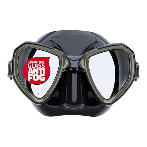 Limited-time offer: Salvimar Morpheus Anti-Fog Spearfishing Freediving Mask - Black/Olive from $74.95 to $74.95 (save 0.00%)