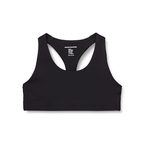 Offerta a tempo: Amazon Essentials Reggiseno Sportivo Tecnico Total Train con Spalline Incrociate sulla Schiena Bambine e ragazze, Nero, 9 anni - 15% da 12.50 € a 10.63 €